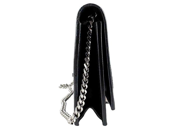 Borsa a tracolla in pelle nera Saint Laurent Nero - vista 2