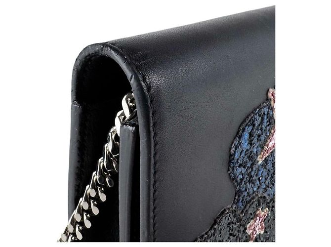 Borsa a tracolla in pelle nera Saint Laurent Nero - vista 6
