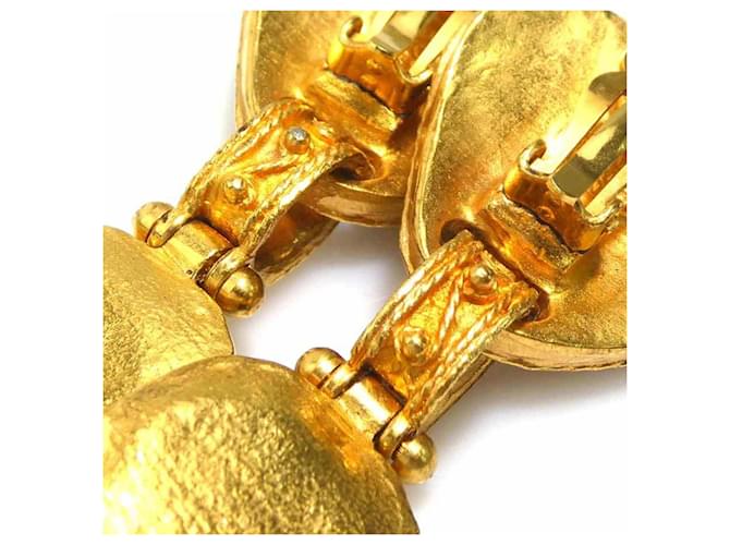 Orecchini a clip Chanel rosso scuro e oro D'oro Bordò - vista 7