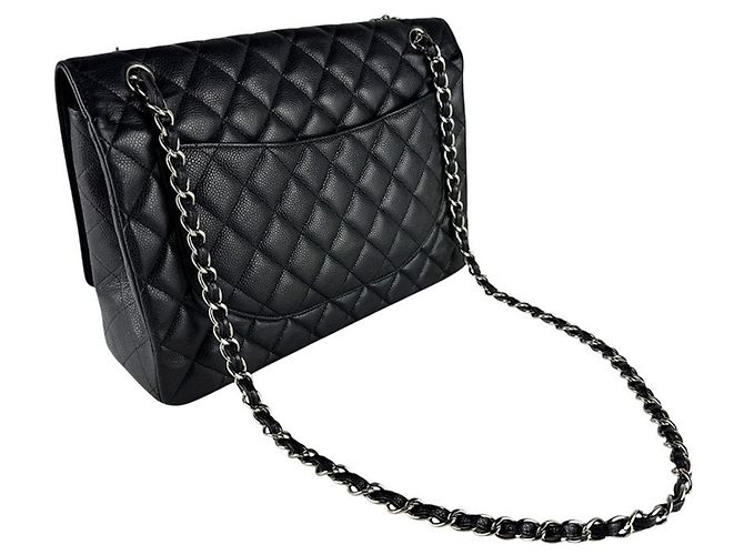 Timeless Borsa a Spalla Chanel Black Matelassé Nero - vista 10