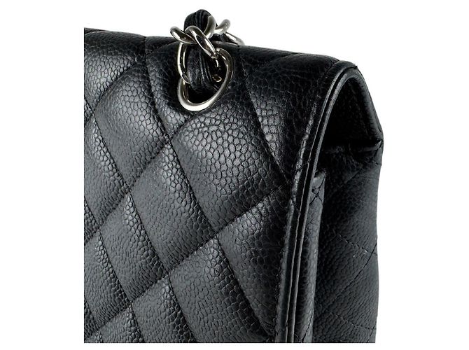 Timeless Borsa a Spalla Chanel Black Matelassé Nero - vista 7