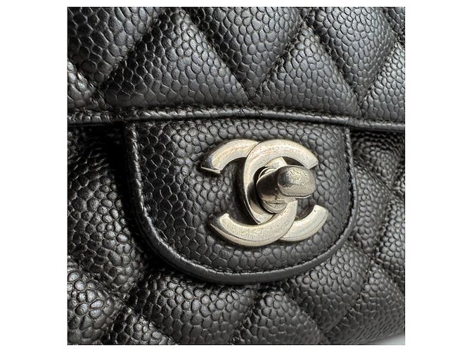 Borsa a Spalla Chanel Matelassé Double Flap Nero - vista 11