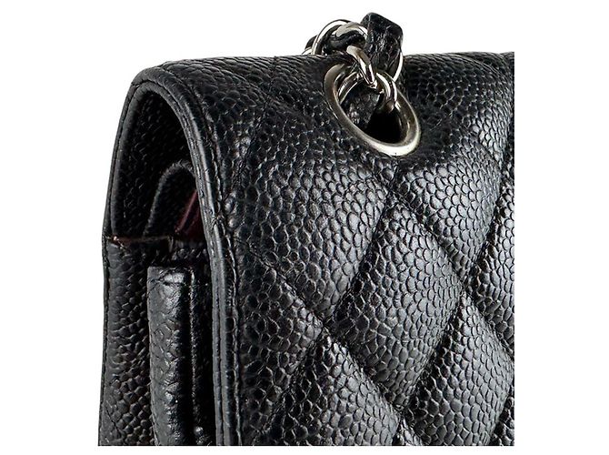 Borsa a Spalla Chanel Matelassé Double Flap Nero - vista 6