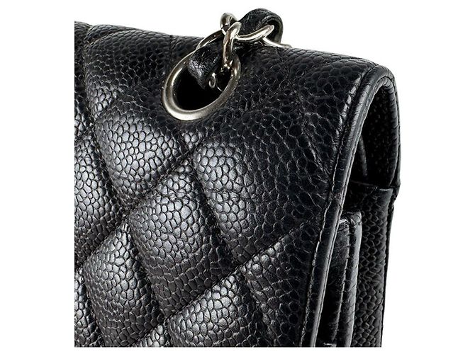 Borsa a Spalla Chanel Matelassé Double Flap Nero - vista 7