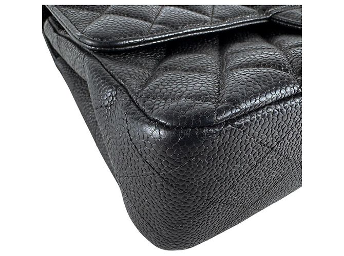 Borsa a Spalla Chanel Matelassé Double Flap Nero - vista 9