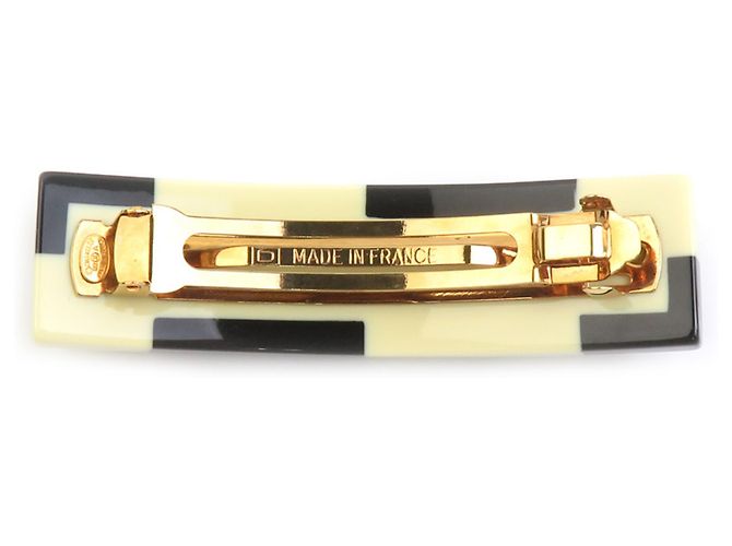 Chanel Haarspange - Coco Mark Design Schwarz Golden Roh - Ansicht 5