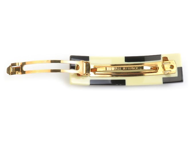 Chanel Haarspange - Coco Mark Design Schwarz Golden Roh - Ansicht 6