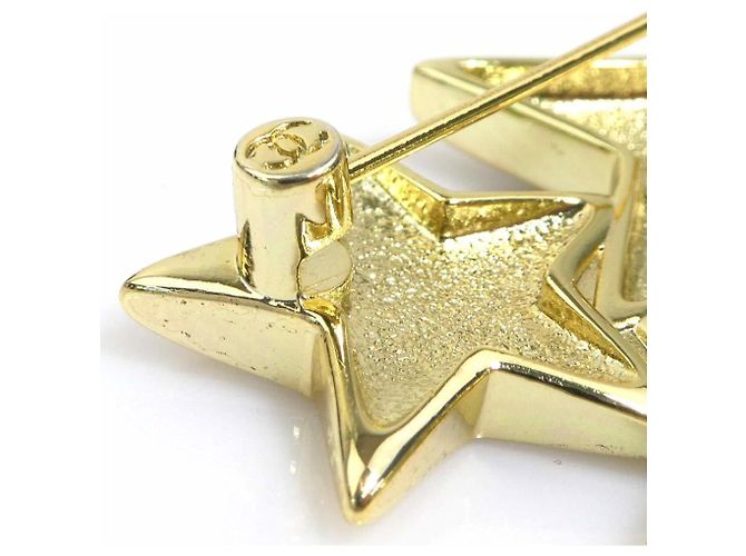 Chanel Coco Mark Star Brosche Silber Blau Golden Marineblau - Ansicht 6