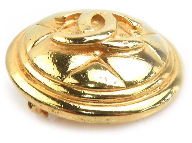 Spilla in metallo dorato Chanel D'oro - vista 3
