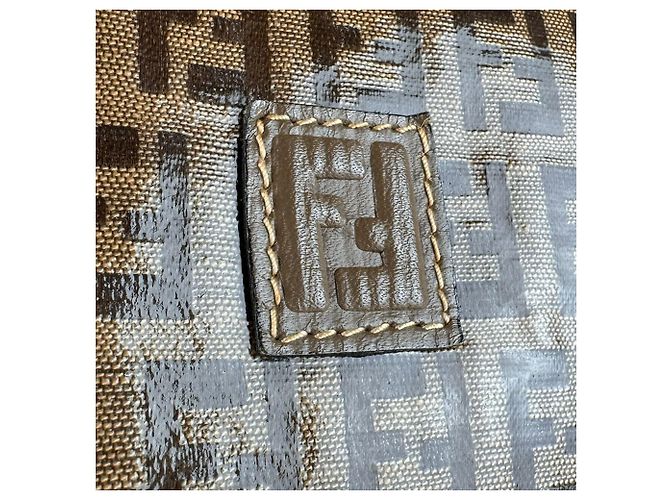 Borsa a tracolla in pelle Fendi Zucchino Marrone - vista 12