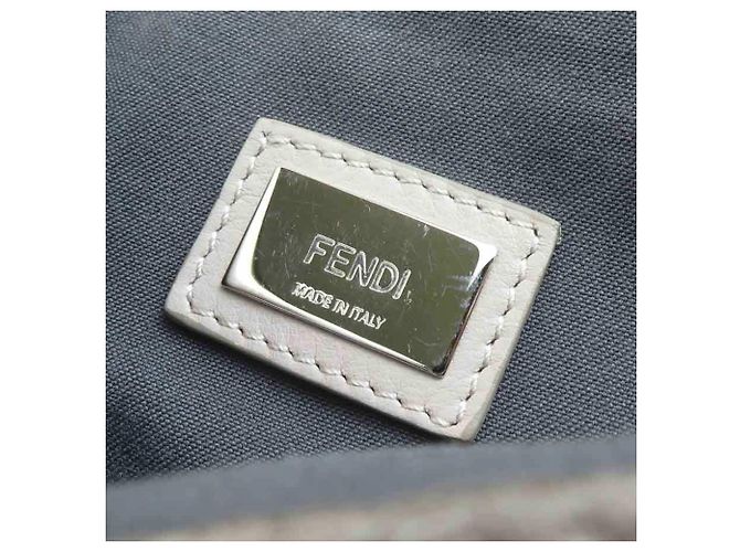 Fendi Lederhandtasche Schultertasche Grau - Ansicht 14