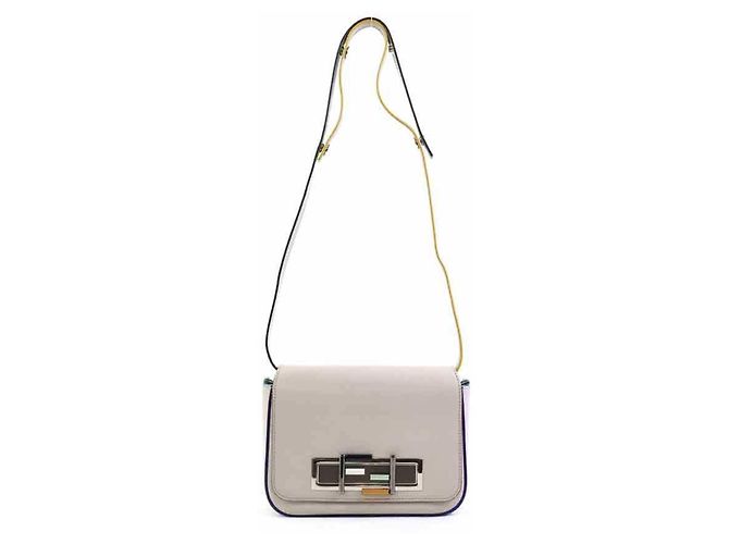 Fendi Lederhandtasche Schultertasche Grau - Ansicht 16
