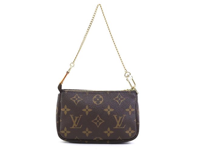 Louis Vuitton Monogram Mini Pochette Accessoires Marrone Monogramma - vista 3