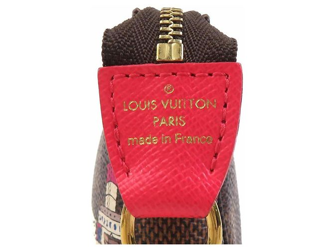 Louis Vuitton Mini Pochette Accessoires Marrone Multicolore Damier ebene - vista 12