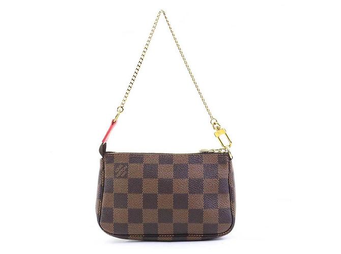 Louis Vuitton Mini Pochette Accessoires Marrone Multicolore Damier ebene - vista 3
