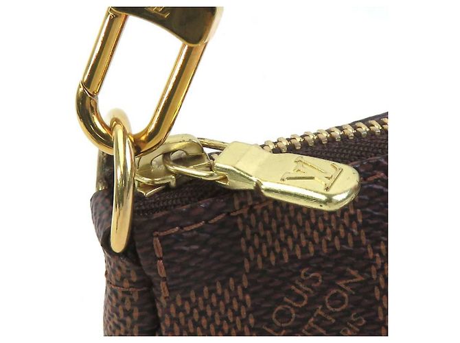 Louis Vuitton Mini Pochette Accessoires Marrone Multicolore Damier ebene - vista 7