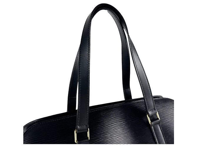 Borsa Louis Vuitton Epi Soufflot Nero - vista 10