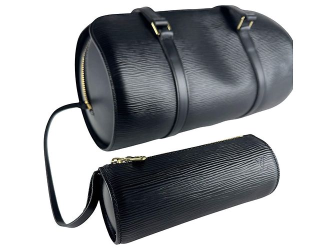 Borsa Louis Vuitton Epi Soufflot Nero - vista 11