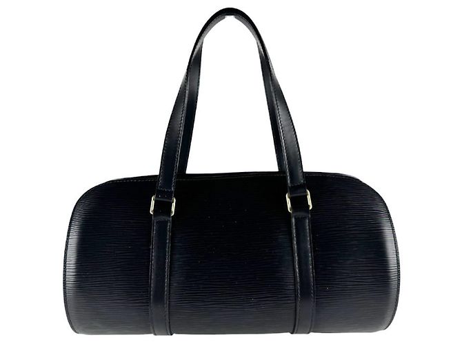 Borsa Louis Vuitton Epi Soufflot Nero - vista 3