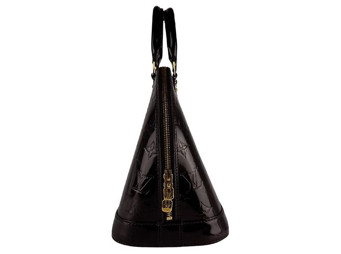 Borsa Louis Vuitton Alma PM Monogram Vernis Amarante Bordò - vista 2