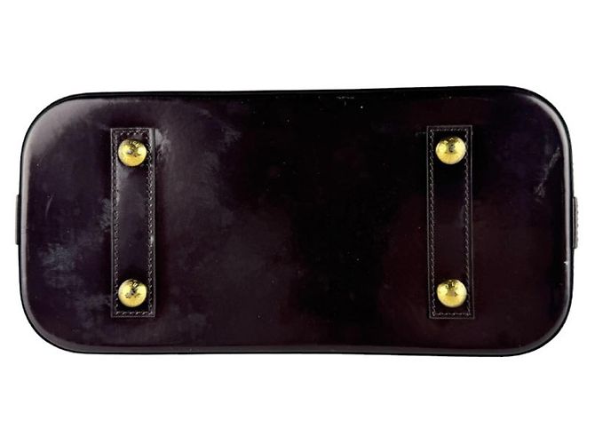 Borsa Louis Vuitton Alma PM Monogram Vernis Amarante Bordò - vista 4