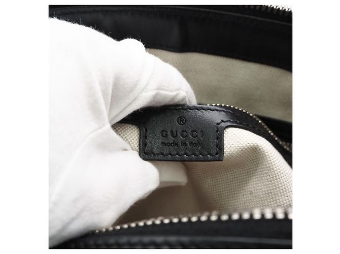 Bolsa de ombro GUCCI GG com relevo Preto - vista 15