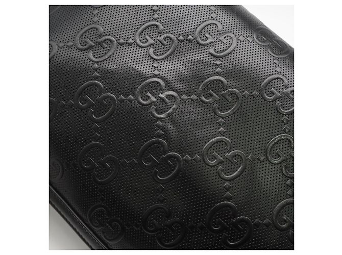 Bolsa de ombro GUCCI GG com relevo Preto - vista 3