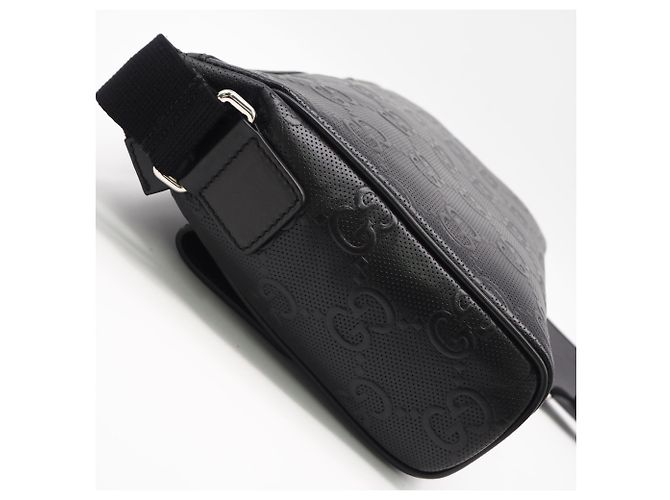 Bolsa de ombro GUCCI GG com relevo Preto - vista 7