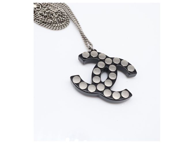 Collana con pendente Coco Mark di CHANEL Nero Argento - vista 5