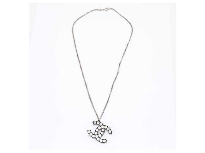 Collana con pendente Coco Mark di CHANEL Nero Argento - vista 7