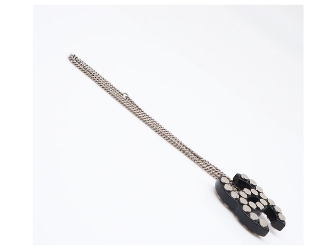 Collana con pendente Coco Mark di CHANEL Nero Argento - vista 8