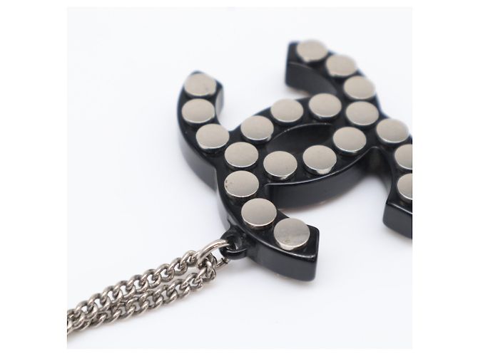 Collana con pendente Coco Mark di CHANEL Nero Argento - vista 9