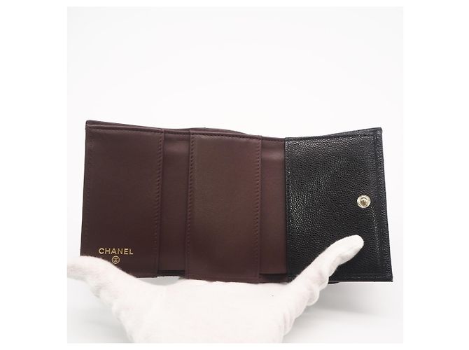 Timeless Chanel Matelassé Compact Tri-fold Wallet Black - view 10