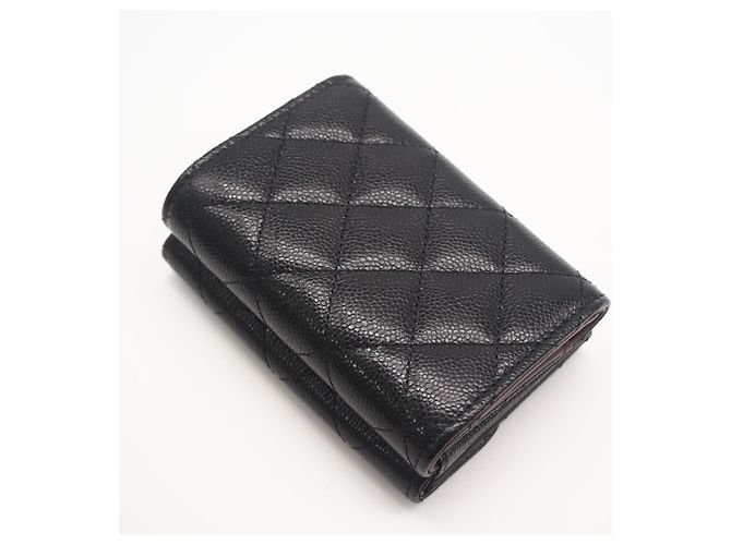 Timeless Chanel Matelassé Compact Tri-fold Wallet Black - view 2