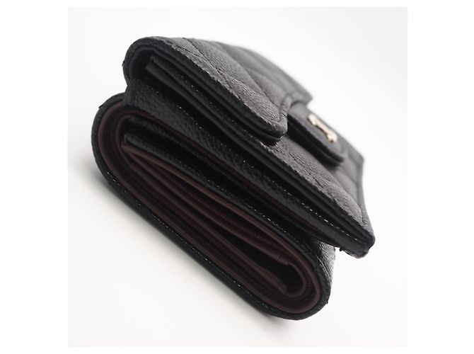 Timeless Chanel Matelassé Compact Tri-fold Wallet Black - view 6