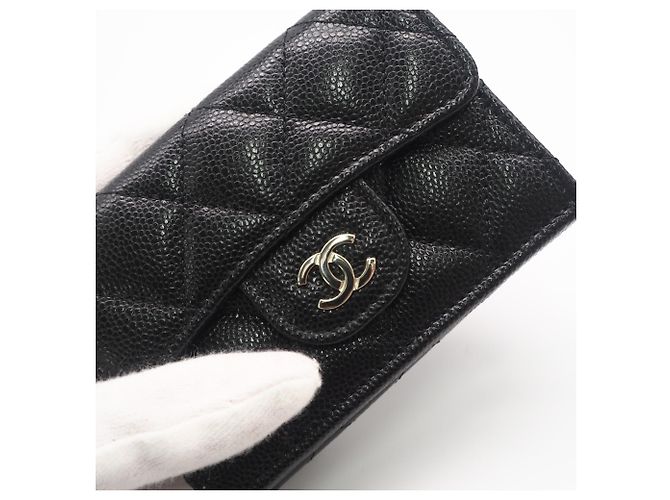 Timeless Chanel Matelassé Compact Tri-fold Wallet Black - view 9