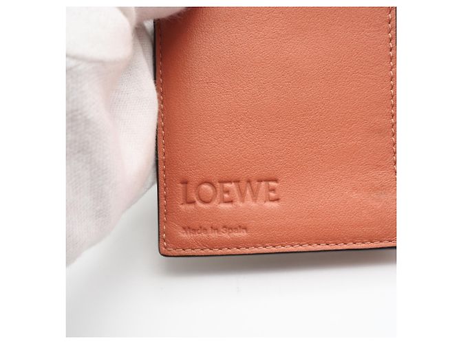 Cartera larga vertical de piel de becerro Soft Grain Loewe Castaño Naranja - vista 17