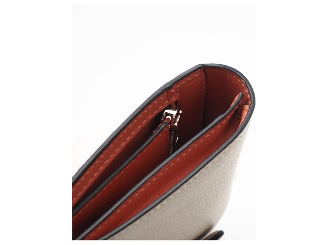 Cartera larga vertical de piel de becerro Soft Grain Loewe Castaño Naranja - vista 8