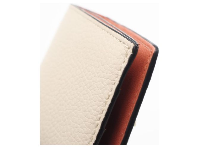 Cartera larga vertical de piel de becerro Soft Grain Loewe Castaño Naranja - vista 9
