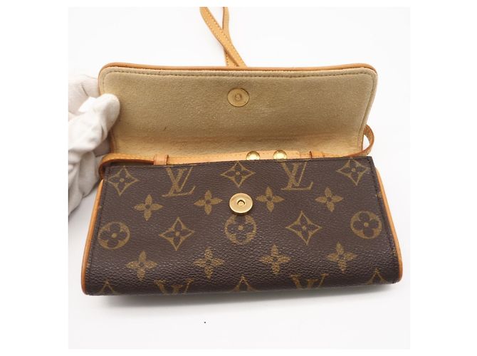 Louis Vuitton Monogram Pochette Twin PM M51854 Marrone - vista 9