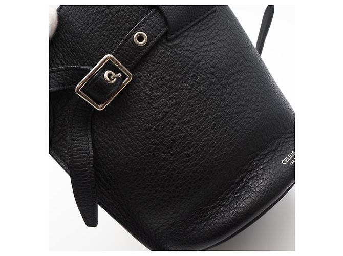 Céline Borsa a secchiello CELINE Big Bag Bucket Nano in pelle di vitello Nero - vista 10