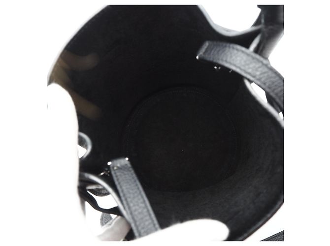 Céline Borsa a secchiello CELINE Big Bag Bucket Nano in pelle di vitello Nero - vista 12