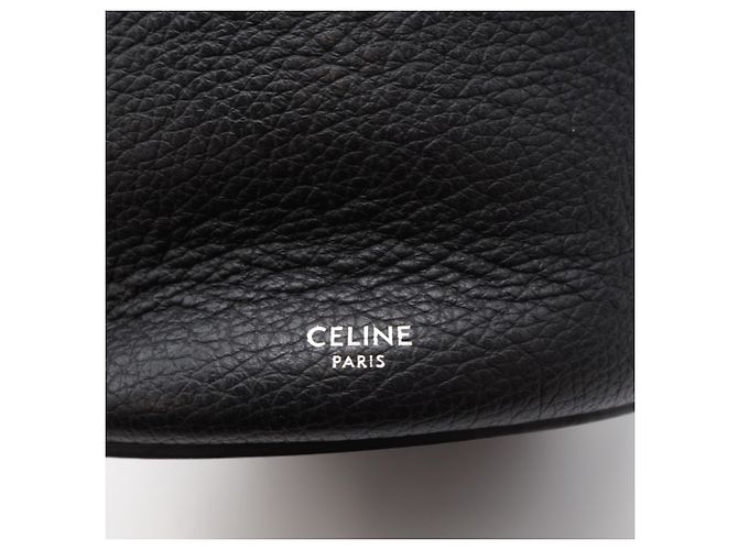Céline Borsa a secchiello CELINE Big Bag Bucket Nano in pelle di vitello Nero - vista 15