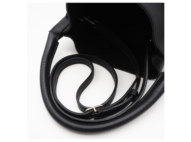 Céline Borsa a secchiello CELINE Big Bag Bucket Nano in pelle di vitello Nero - vista 8