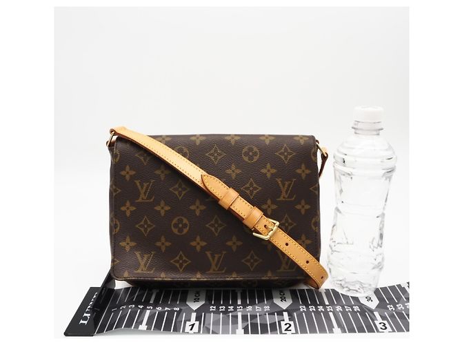 Borsa a tracolla Louis Vuitton Monogram Musette Tango Marrone - vista 3