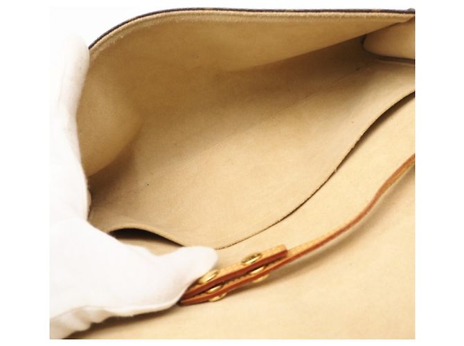 Louis Vuitton Monogram Pochette Twin GM M51852 Borsa a Spalla Marrone - vista 13