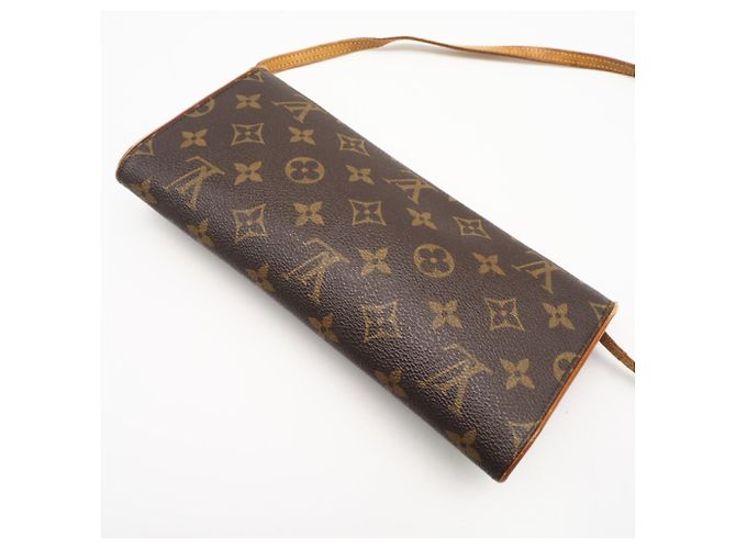 Louis Vuitton Monogram Pochette Twin GM M51852 Borsa a Spalla Marrone - vista 2