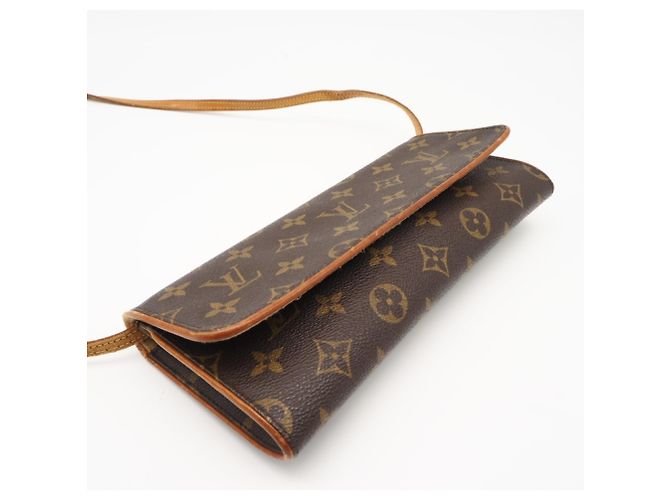 Louis Vuitton Monogram Pochette Twin GM M51852 Borsa a Spalla Marrone - vista 5