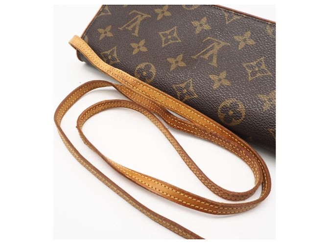 Louis Vuitton Monogram Pochette Twin GM M51852 Borsa a Spalla Marrone - vista 8
