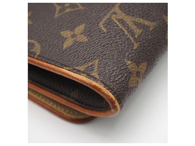 Louis Vuitton Monogram Pochette Twin GM M51852 Borsa a Spalla Marrone - vista 9